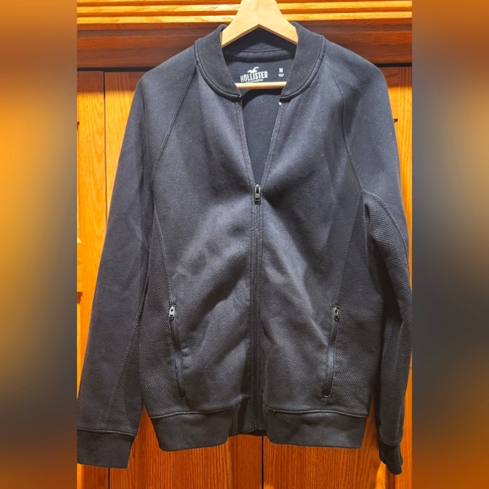 Hollister Black Zip Up Sz M